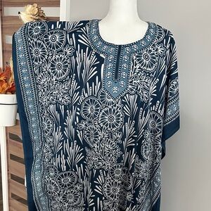 Floral Patterned Kaftan Dress